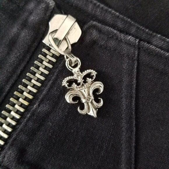 Womens A-Line Skirt Black Lace Up Zip Up Stretch Size 8 Mod Groovy - Picture 3 of 10